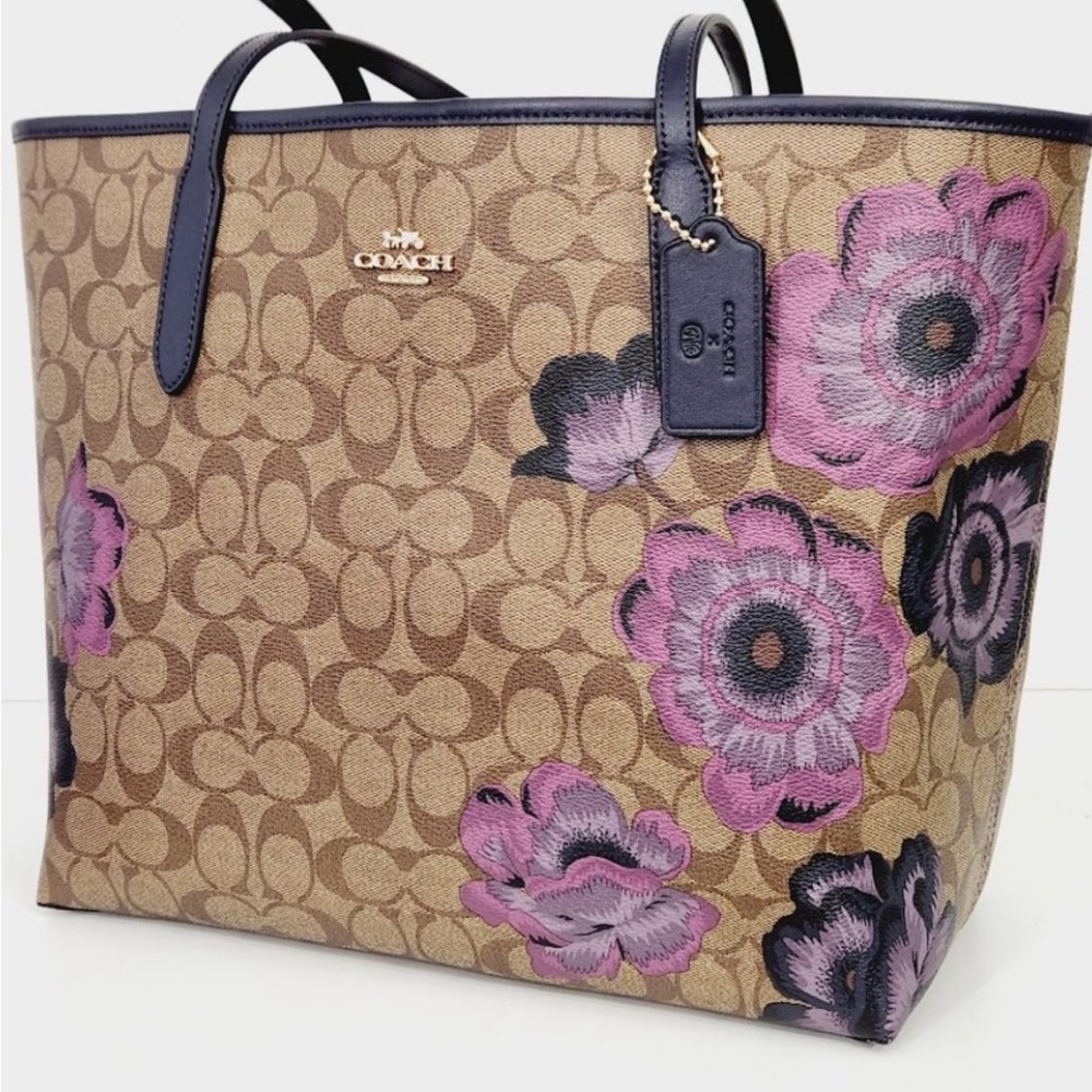 Coach City Tote with Kaffe Fassett print